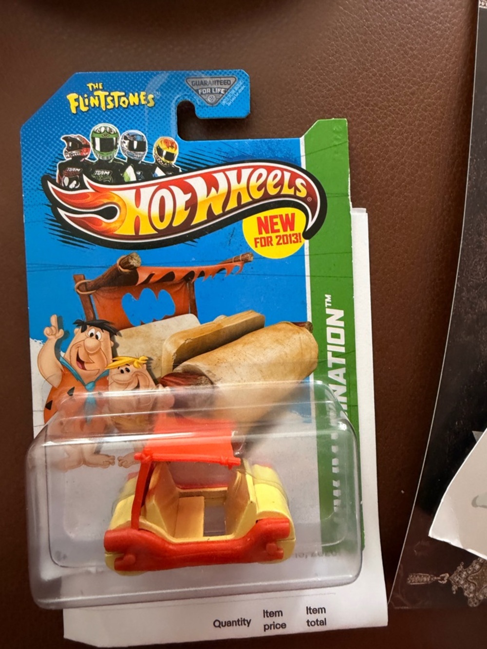 Hot Wheels The Flintstones Red and Yellow Cartoon Car by Mattel